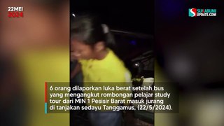 Dini Hari di Lampung: Bus Study Tour Sekolah Masuk Jurang, 6 Orang Luka Berat