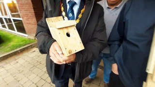 Stoke Heath prison make birdboxes for Market Drayton Council.