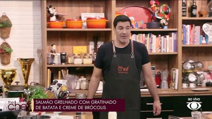 Salmão grelhado com gratinado de batata e creme de brócolis | Band Receitas