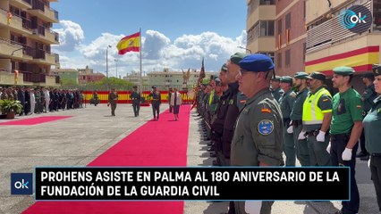 Prohens asiste en Palma al 180 aniversario de la fundación de la Guardia Civil