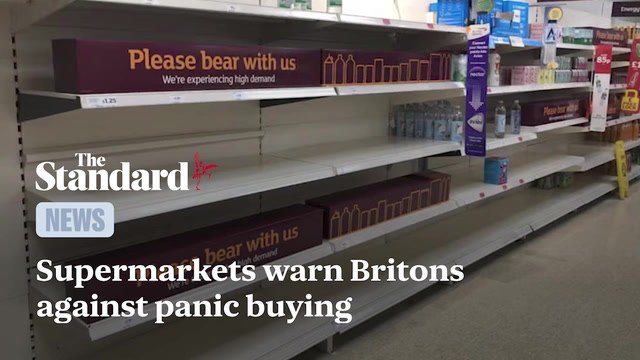 Supermarkets warn against panic buying as Britons told to have three days of supplies stashed