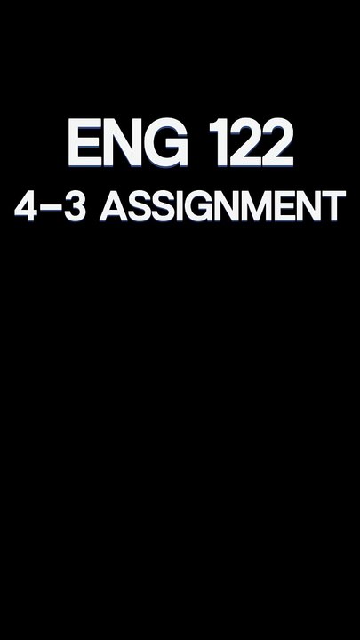 Identifying Your Thesis Statement: ENG 122 4-3 Assignment Guide