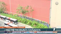 Usuarios afectados por flota de metrobuses dañados