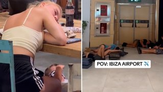 La estampa que se encuentra uno en el aeropuerto de Ibiza