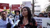 Trabajadores de la Secretaría de Bienestar exigen se respeten derechos laborales