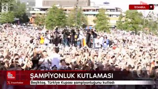 Beşiktaş, Türkiye Kupası şampiyonluğunu kutladı
