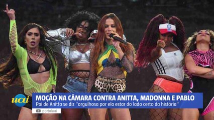 Pai de Anitta comenta moção na câmara: "ela está do lado certo da  história"