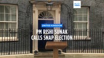 UK Prime Minister Sunak announces surprise election on 4 July