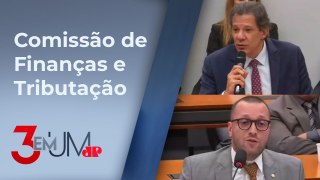 Haddad e deputado Filipe Barros discutem durante audiência na Câmara