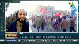 Realizan paro de 24 horas convocado por sindicatos sociales en Perú