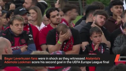 Leverkusen fans react to Lookman's second goal for Atalanta