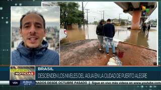 Se registran descensos en los niveles del agua en Porto Alegre