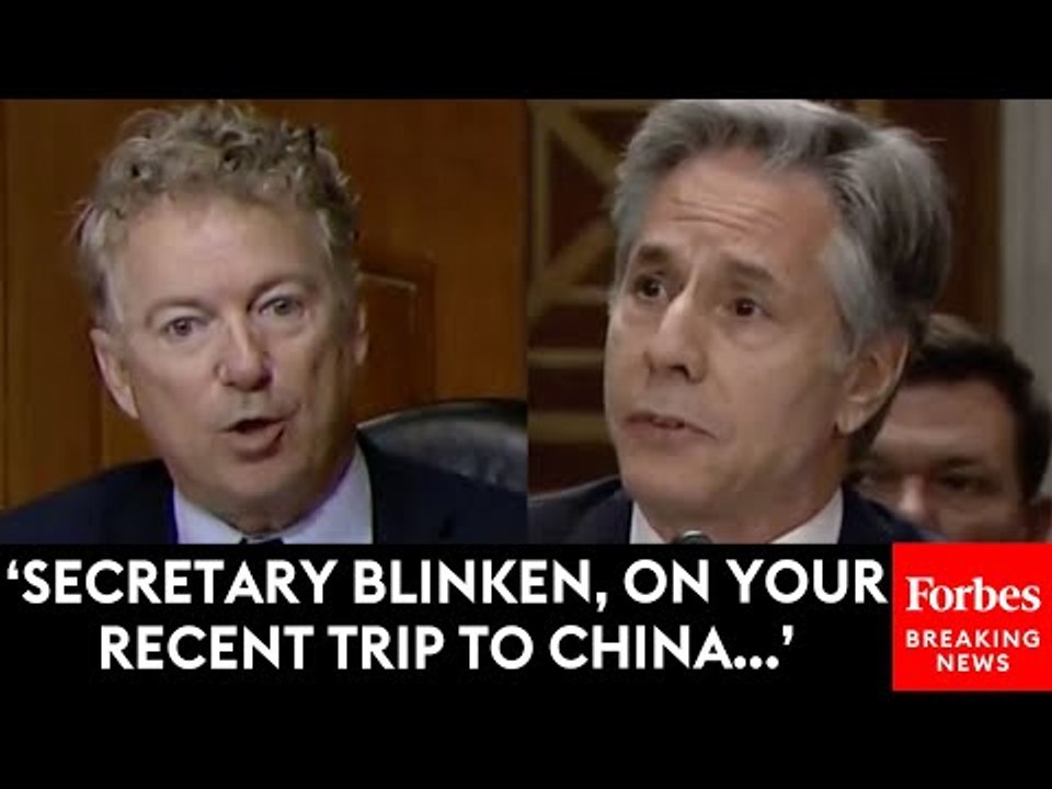 BREAKING: Rand Paul Grills Blinken About Biden 'Jumping On The Trump Train' With Tariffs On China