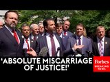 BREAKING NEWS: Donald Trump Jr., Allies Of Ex-POTUS Decry NYC Hush Money Trial Outside Hearing