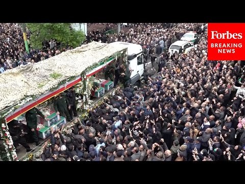 Mourners Attend Funeral Procession For Iranian President Ebrahim Raisi In Tabriz, Iran