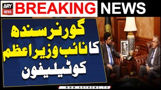 Governor Sindh Kamran Tessori telephoned Deputy Prime Minister Ishaq Dar