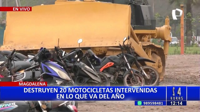 Municipio de Magdalena destruye motocicletas incautadas por falta de documentación