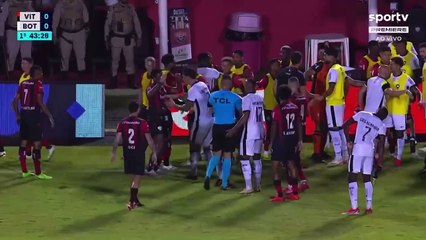 Meteu dedo na cara! Veja briga generalizada em Vitória x Botafogo no Barradão; assista vídeo