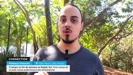 O tempo no fim de semana na Região Sul: forte massa de ar polar causa queda brusca das temperaturas e risco de geada