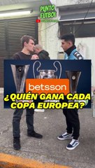 ¿Quién gana cada copa europea?
