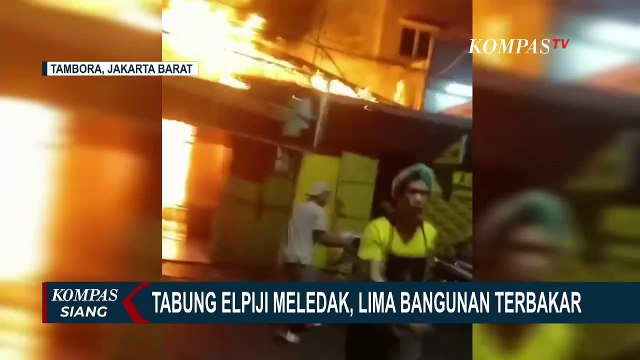 Kebakaran 5 Bangunan di Tambora Jakbar, 17 Unit Mobil Damkar Diterjunkan ke Lokasi