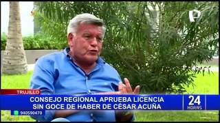 César Acuña dice que su licencia será por partes: 