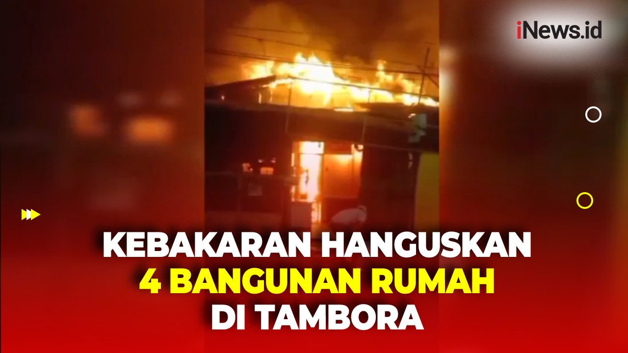 Kebakaran di Tambora Hanguskan 4 Bangunan Rumah, 22 Unit Mobil Damkar Dikerahkan