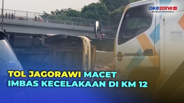Tol Jagorawi KM 12 Arah Jakarta Macet 5 KM, Imbas Mobil Boks Terguling