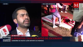 Jorge Álvarez Máynez lamenta muerte de seis personas por caída de templete