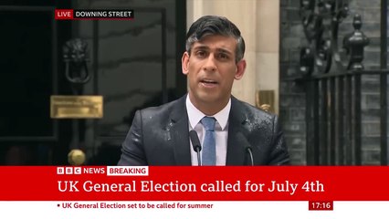 UK Prime Minister Rishi Sunak's full General Election announcement _ trending News