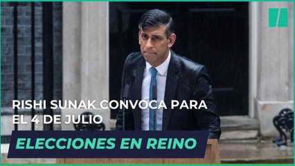 Rishi Sunak convoca elecciones en Reino Unido para el 4 de julio