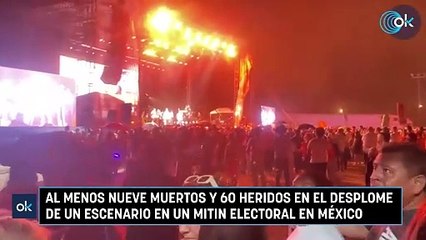 Al menos nueve muertos y 60 heridos en el desplome de un escenario en un mitin electoral en México