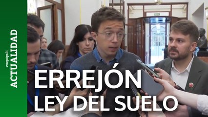 Errejón: "El PSOE impulsó una ley que sabía que no contaba con nuestro apoyo"