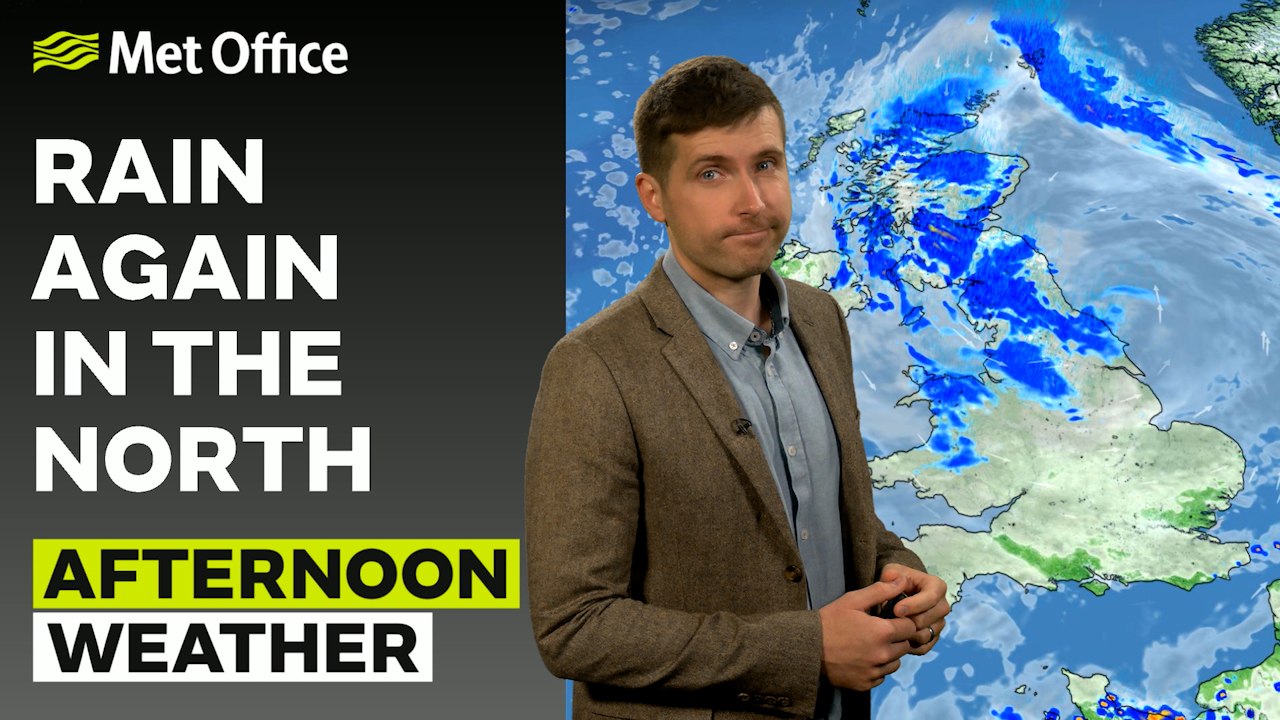 Met Office Afternoon Weather Forecast 23/05/24 - Rain continues but now easing
