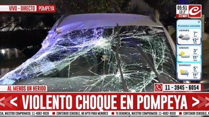 Violento choque en dos automóviles en Pompeya: hay heridos