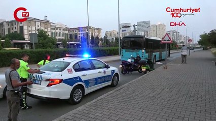 Otobüsün durduğunu zannederek inen yolcunun bacağı teker altında kaldı