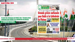 Titrologue du Jeudi 23 mai 2024/ 4e jour des obsèques de Bédié, Grande prière nationale pour Bédié à la cathédrale du plateau