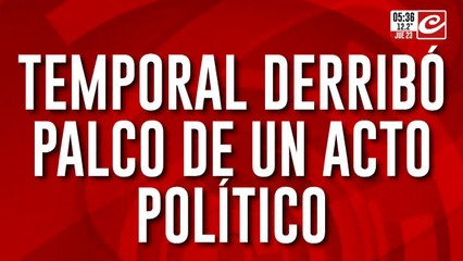 Temporal derribó escenario de un acto político: hay al menos nueve muertos