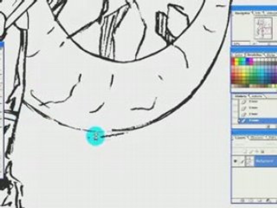 Stegosaurus Digital Inking Speed Drawing - pt 1