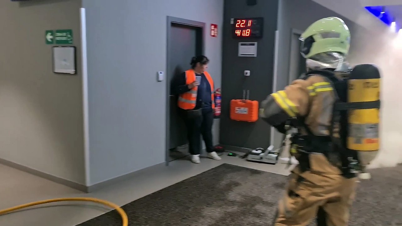 Simulacro de incendio en Garbera