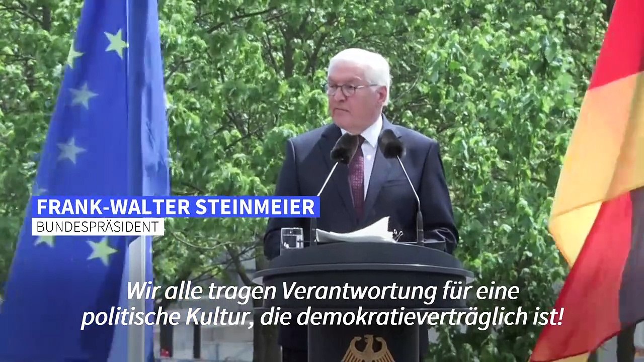 Steinmeier: "Nicht an Gewalt im politischen Meinungskampf gewöhnen"