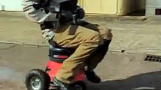 Watch as Milton Keynes man converts Henry Hoover into mini motorbike