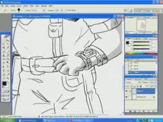 Speed Drawing, Painting - Comic Book Character Sketch 01