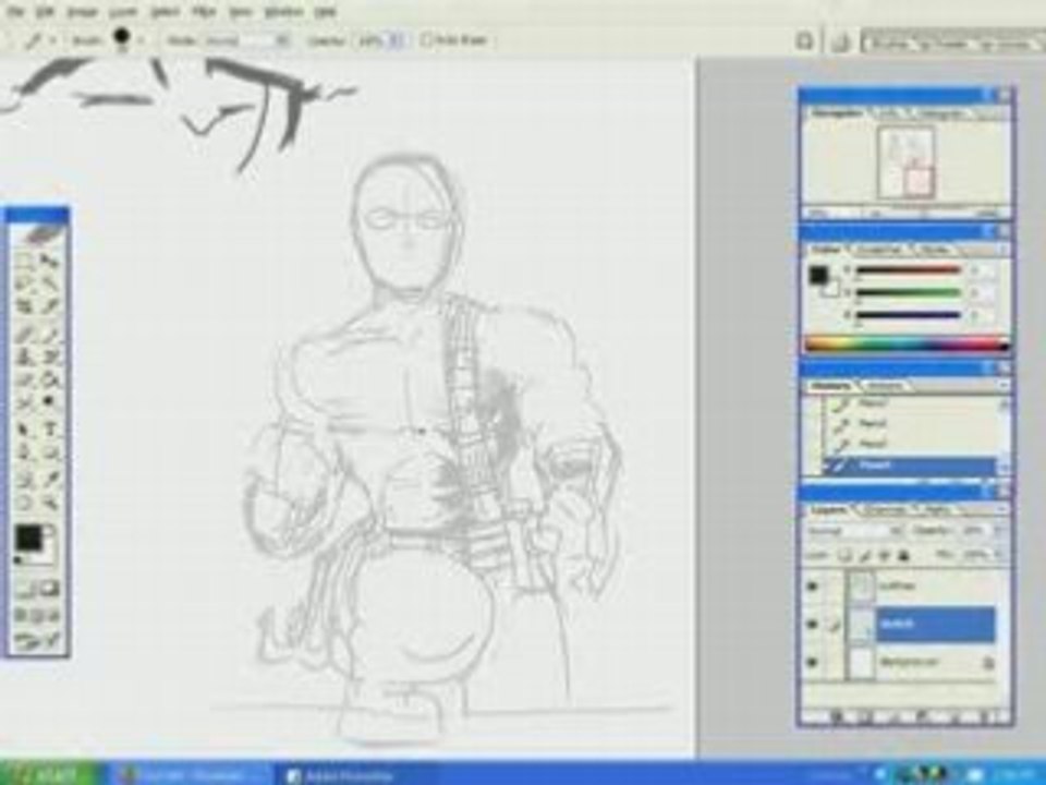 Comic Book Character Sketch - The Scourge