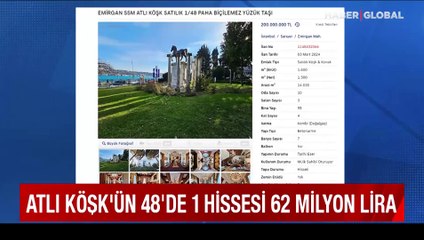 Tarihi Atlı Köşk icra yoluyla satılıyor