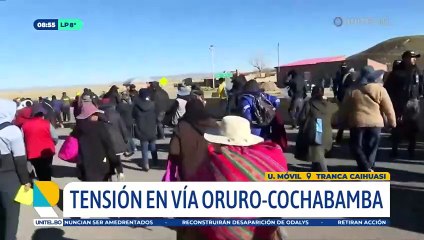Tensión en la tranca de Caihuasi: Gremiales instalan bloqueo en medio del control de la Policía