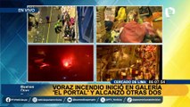 Comerciantes afectados por incendio en Mesa Redonda: fuego inició en galería 'El Portal' y alcanzaron otras dos