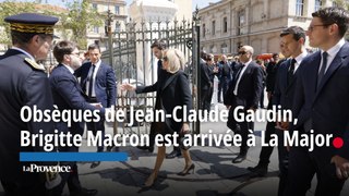 Obsèques de Jean-Claude Gaudin, Brigitte Macron est arrivée à La Major