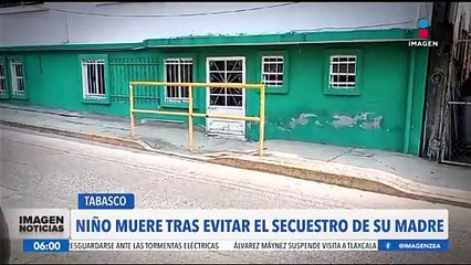 Niño muere tras evitar el presunto secuestro de su madre en Tabasco
