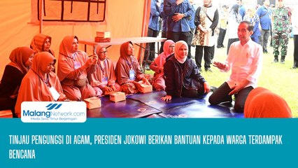Tinjau Pengungsi di Kabupaten Agam, Presiden Jokowi Berikan Bantuan Kepada Warga Terdampak Bencana